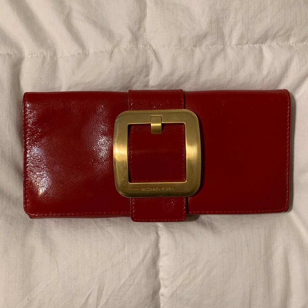Red Michael Kors Clutch